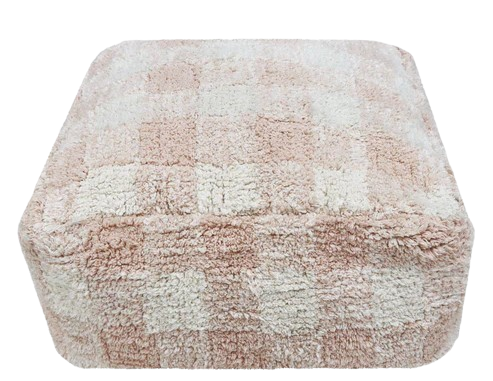 LORENA CANALS pouf Vichy Rose